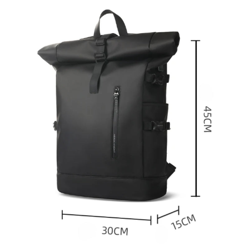 Water-Resistant Roll Top Backpack