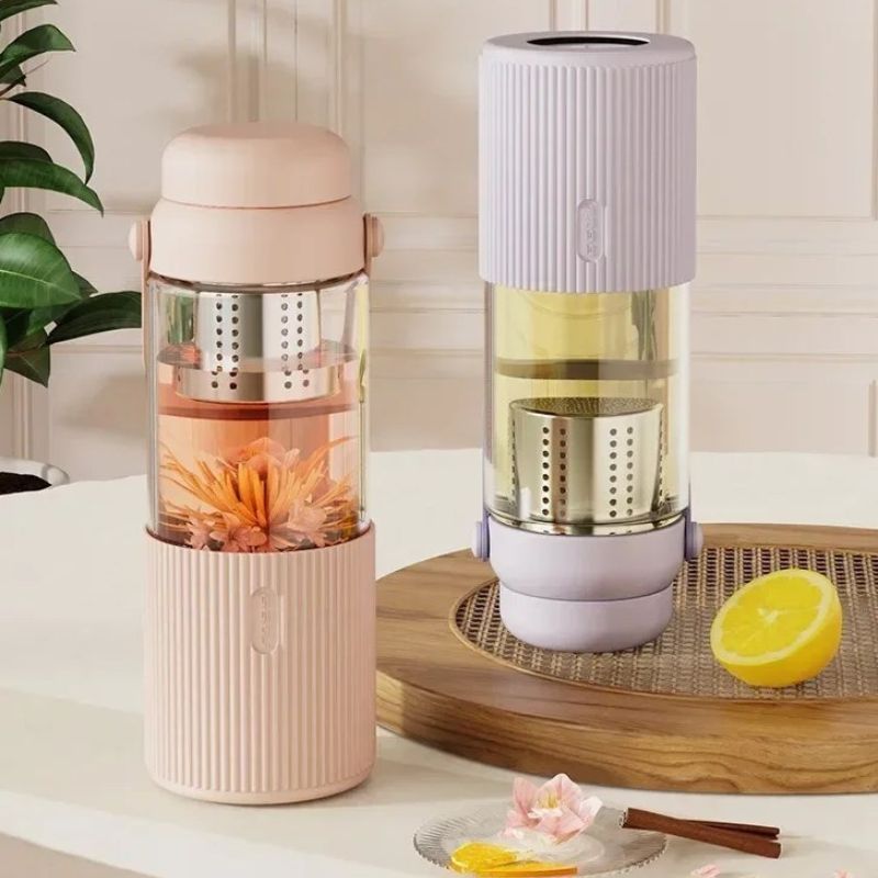 Glass Infuser Water Bottle