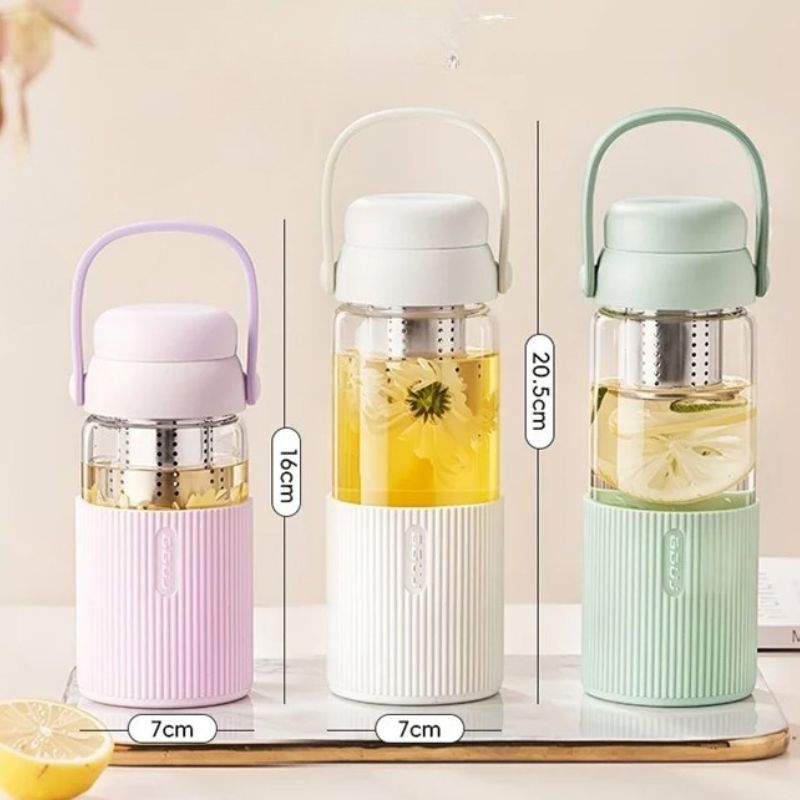 Glass Infuser Water Bottle