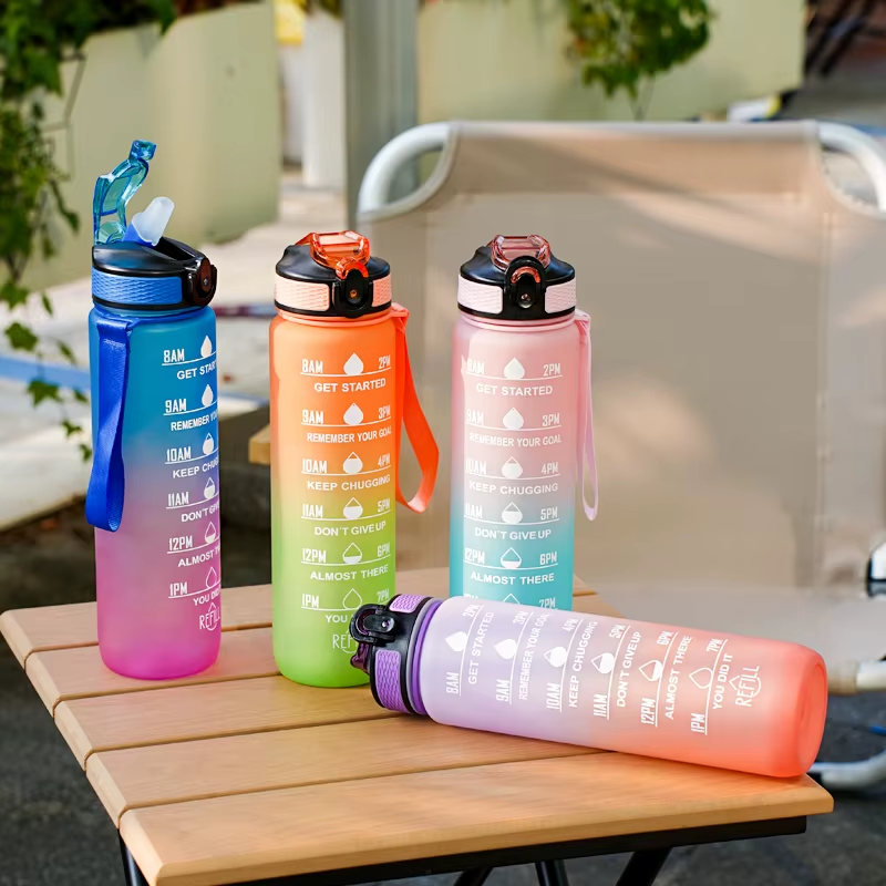 Water Bottle with Straw