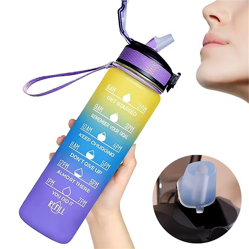 Water Bottle with Straw
