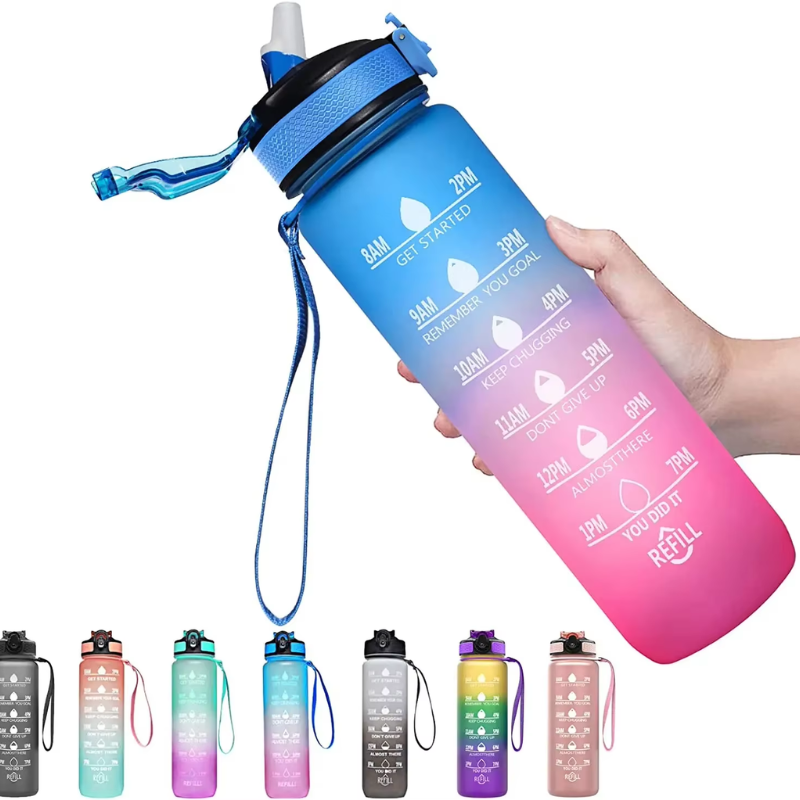 Water Bottle with Straw