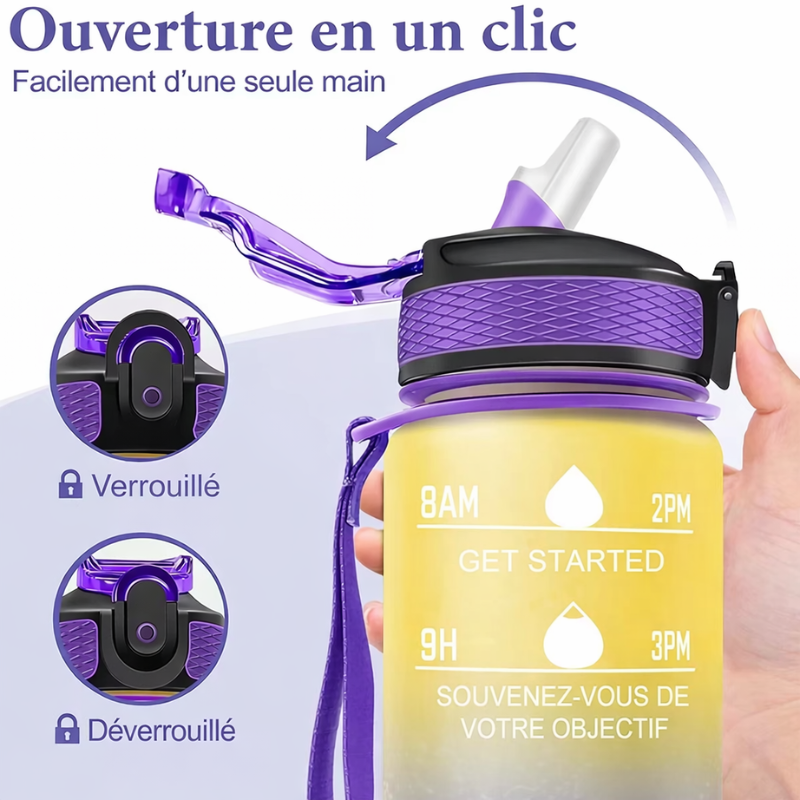 Water Bottle with Straw