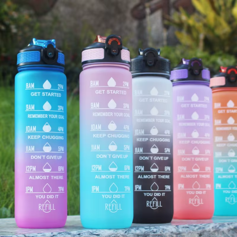 Water Bottle with Straw