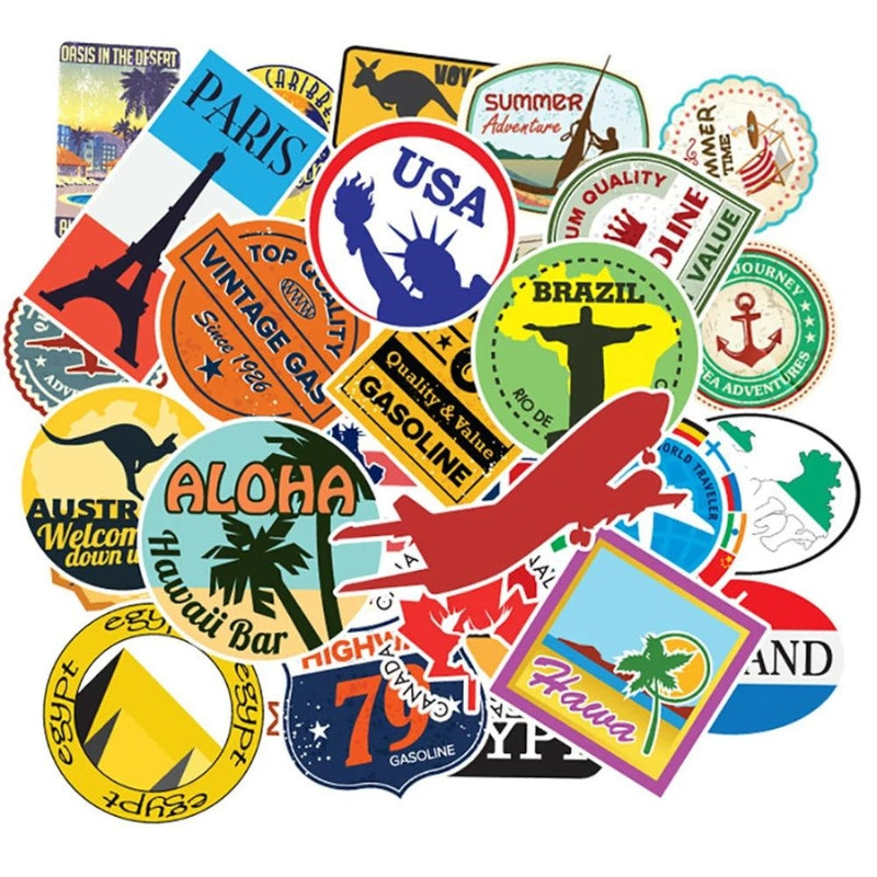 autocollant de valise voyage