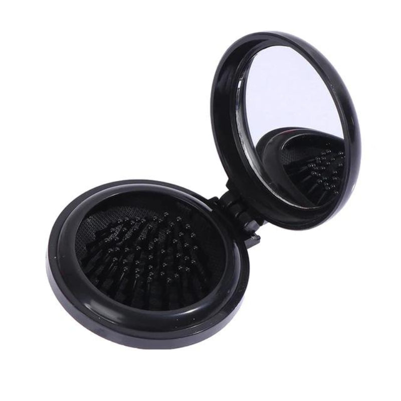 brosse cheveux et miroir de poche pylones