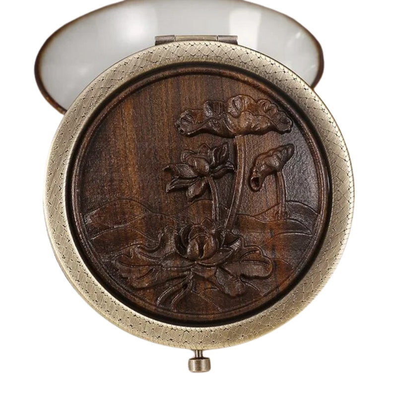 miroir de sac bois