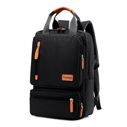canvas fabric backpack - Black