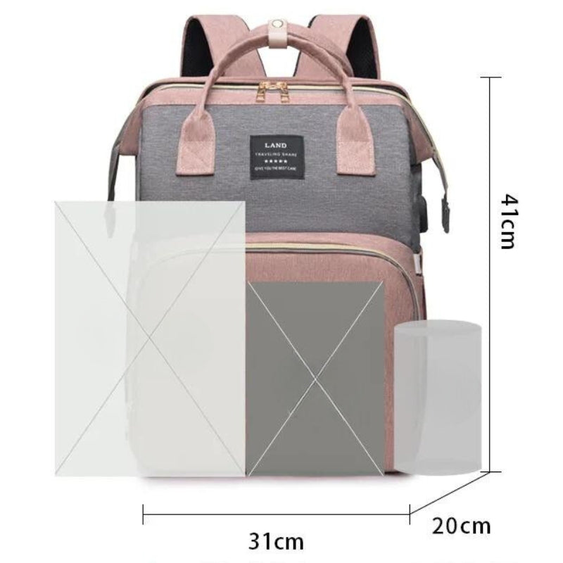 Baby Diaper Bag with Bed