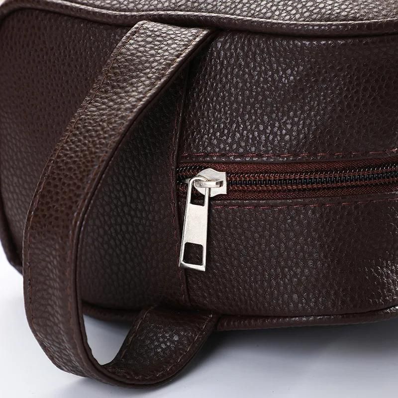 trousse de toilette pour homme en cuir