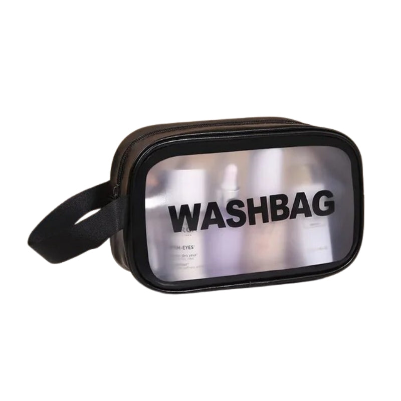 kit trousse de toilette transparente